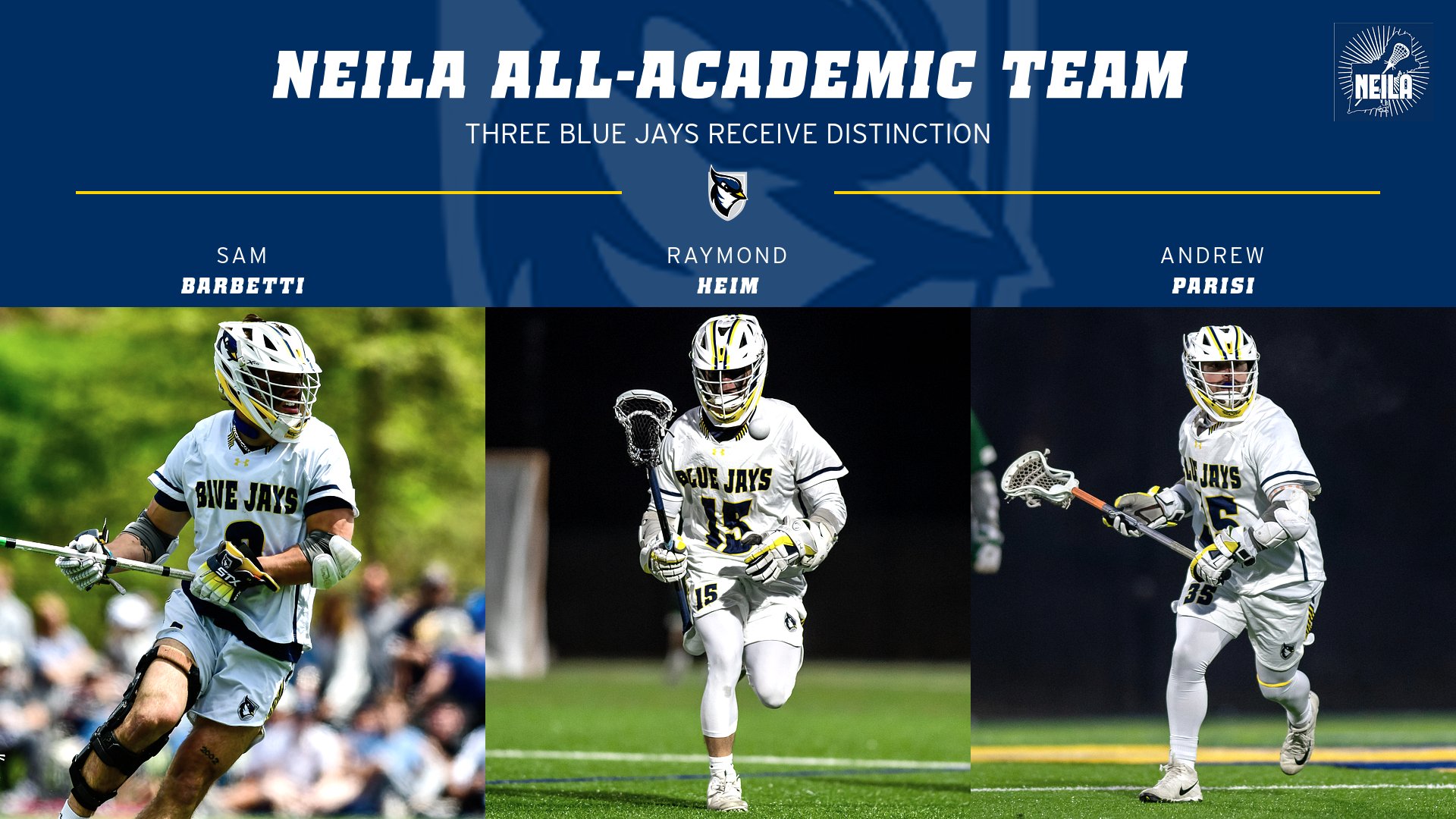 Three Blue Jays Named to NEILA All-Academic Team