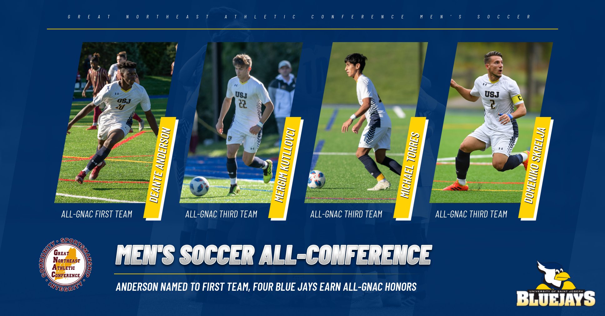 Anderson Named To First Team, Four Blue Jays Earn All-GNAC Honors