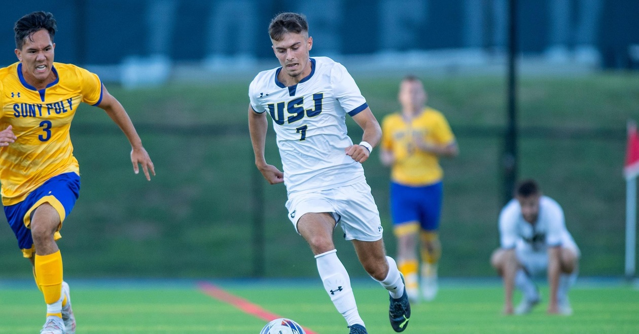 Late Kutllovci Goal Lifts Men's Soccer Past Albertus Magnus, 3-2, In Overtime During GNAC Quarterfinals