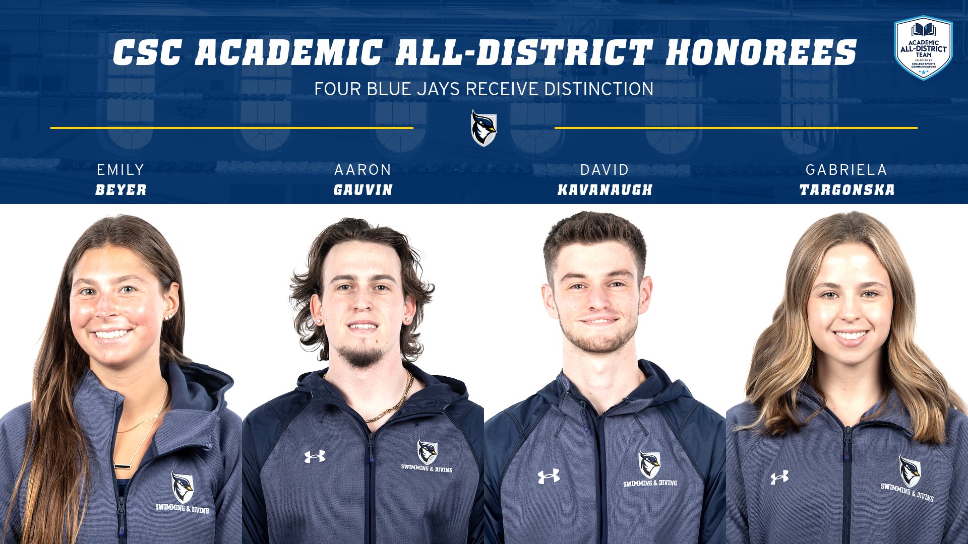 Swimming & Diving Lands Four on CSC Academic All-District Team