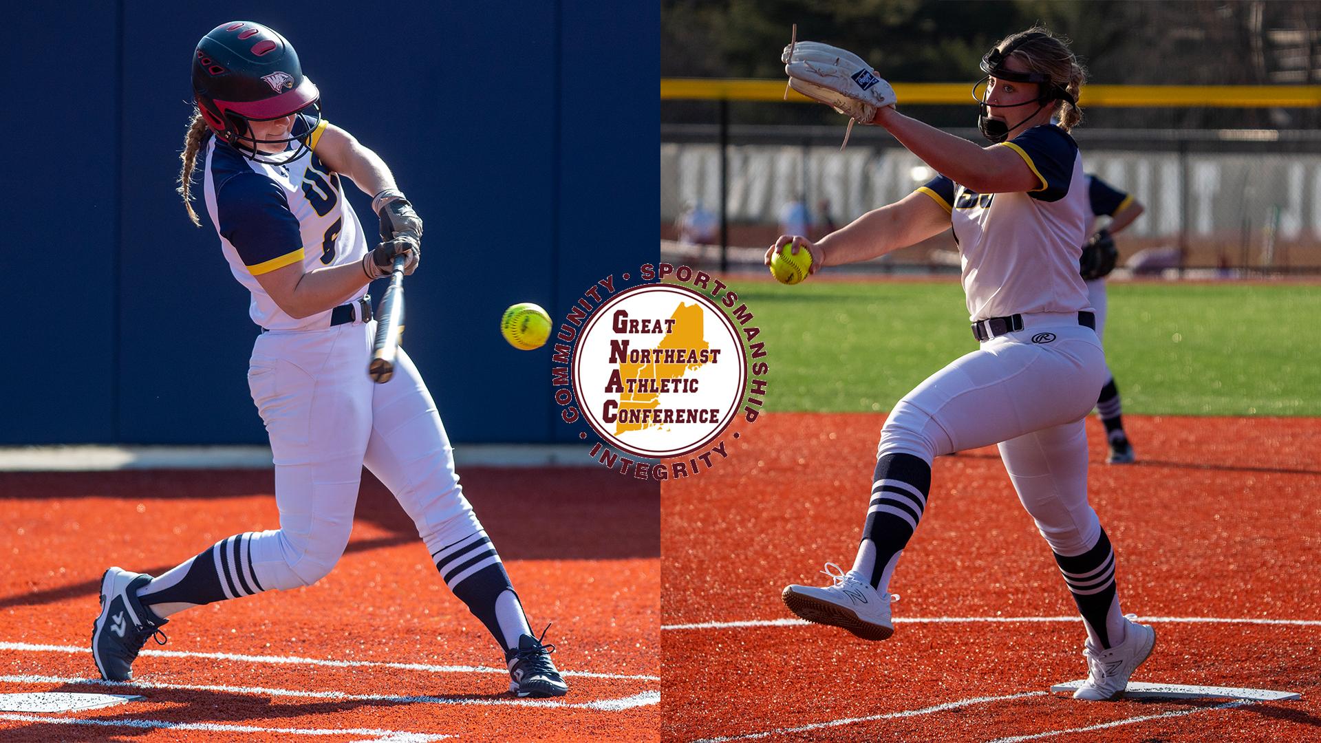 Roberts, Ouellette Earn GNAC Softball Weekly Accolades
