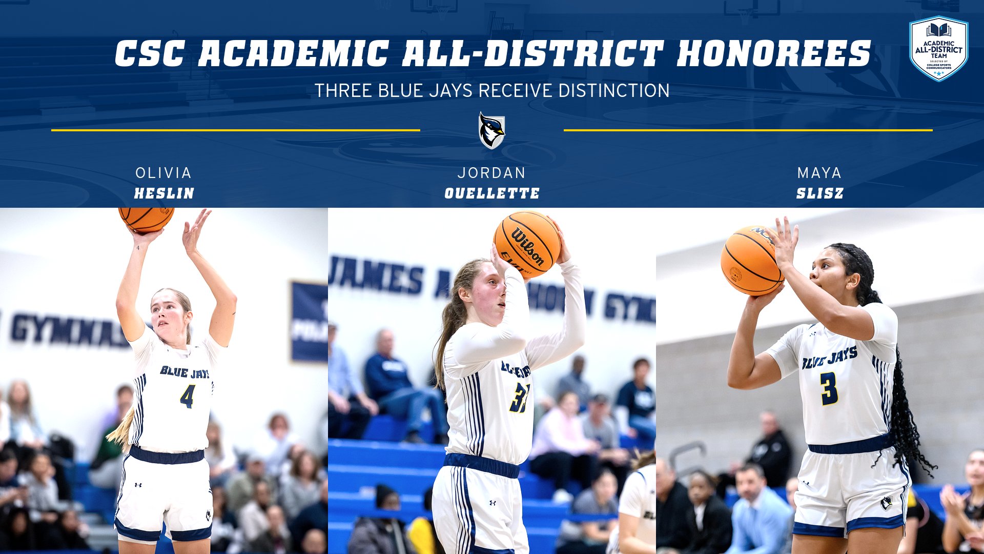 Women's Basketball Lands Three on CSC Academic All-District Team