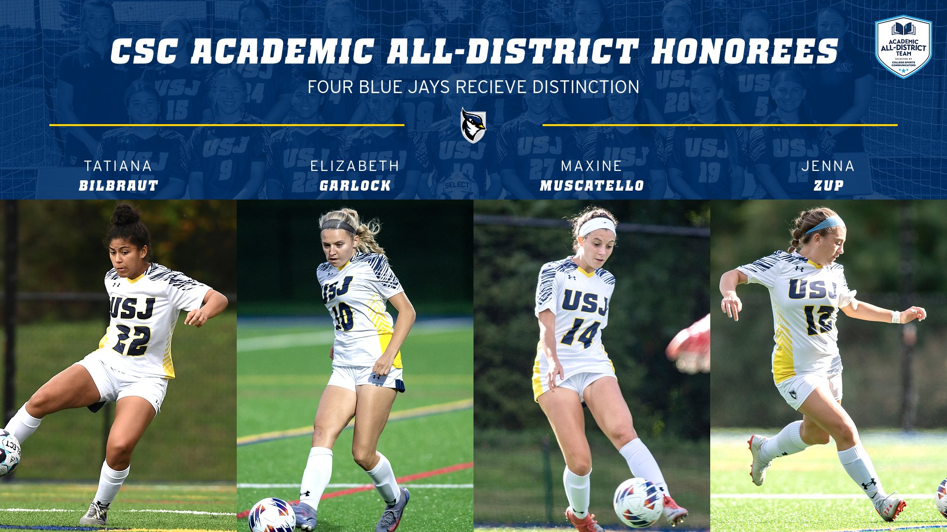 Four Women's Soccer Student-Athletes Named to CSC Academic All-District Team
