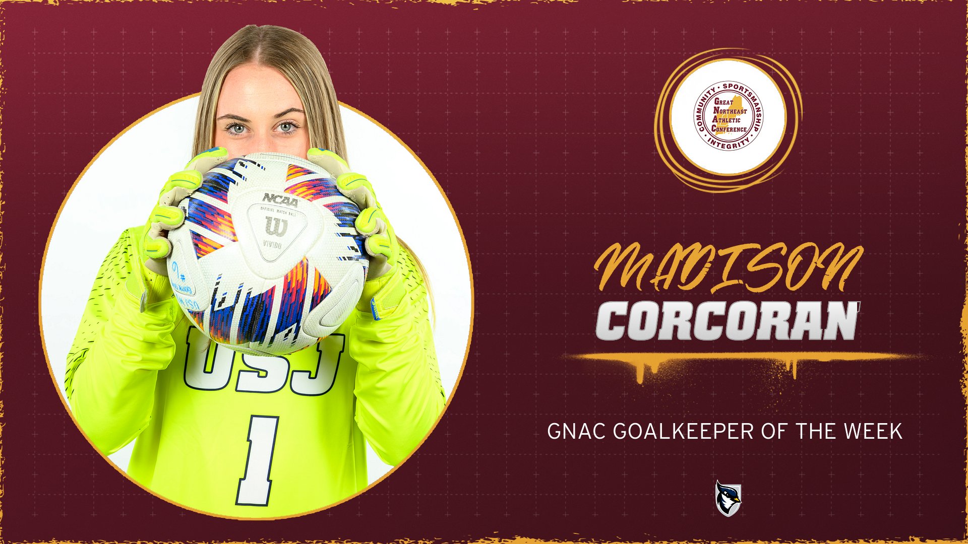 Corcoran Tabbed GNAC Women's Soccer Goalkeeper of the Week