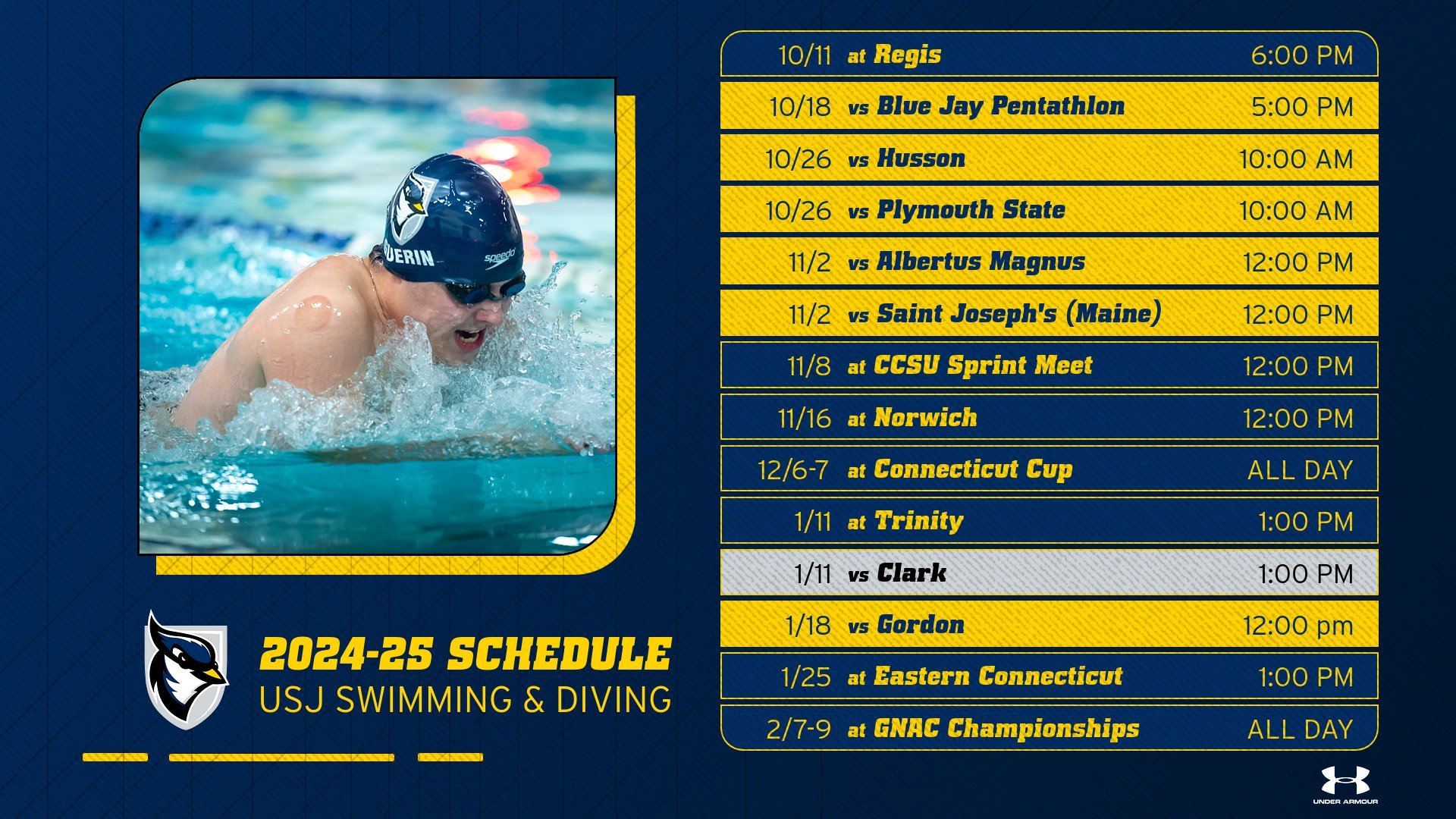 Swimming & Diving Announces 2024-25 Schedule